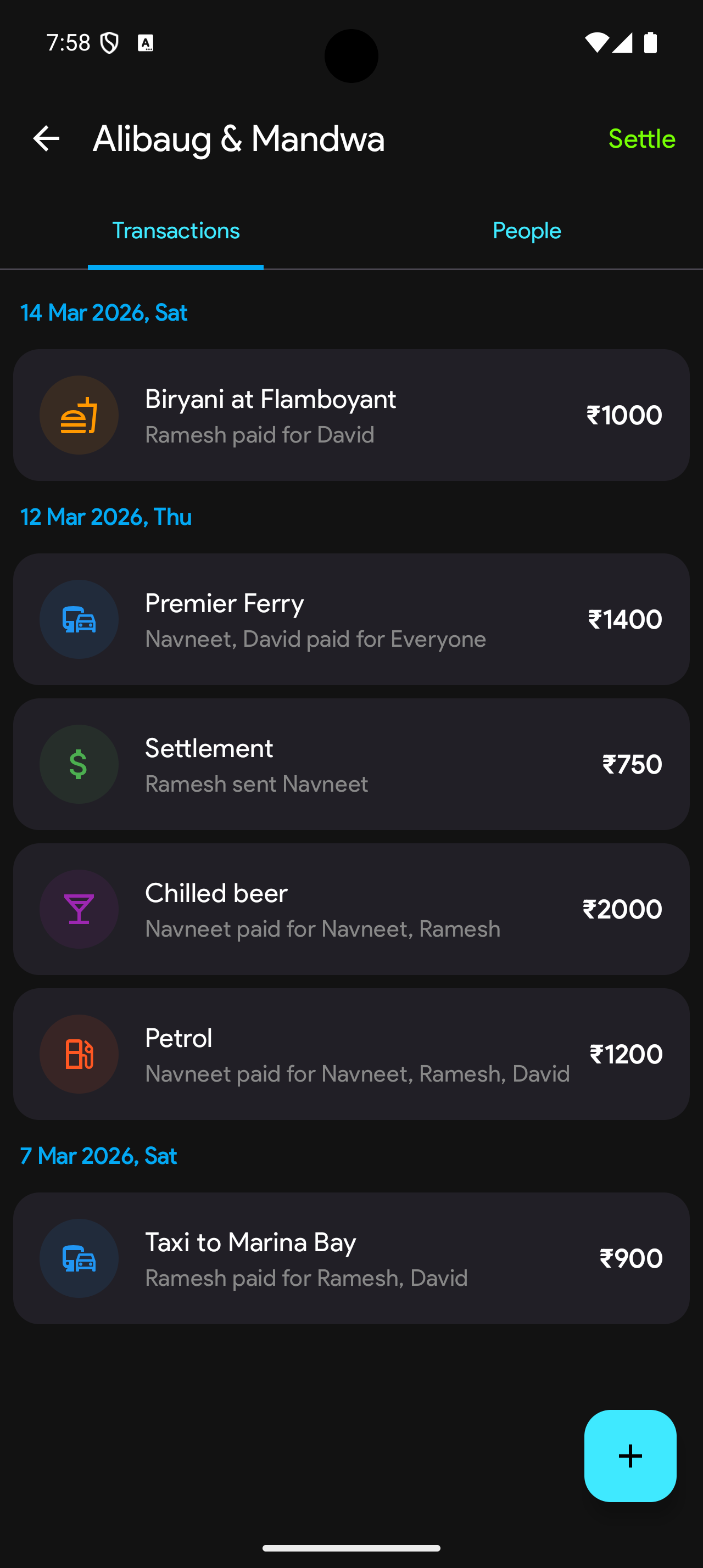 Transaction List